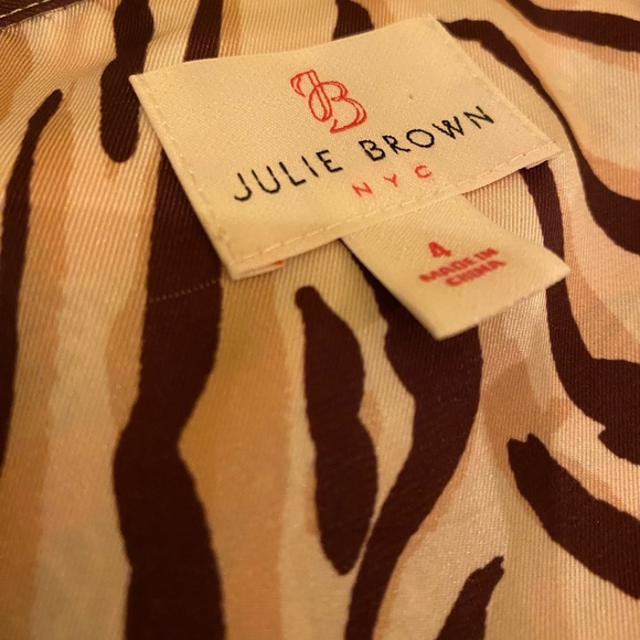 JB by Julie Brown Red and Black Fun zebra 🦓 Long Sleeve Dress with 2 pockets - Picture 8 of 8